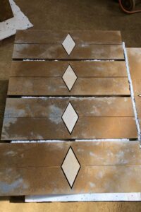 Stone lintels with diamond insert