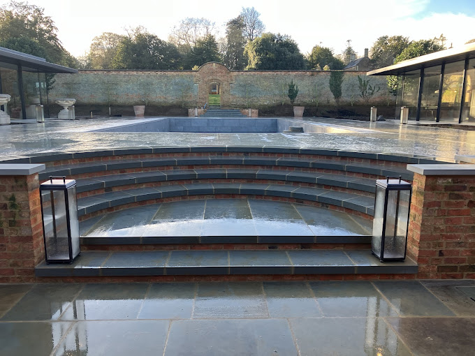 Natural stone paving