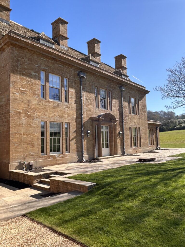 Ironstone stonemasonry to compliment house